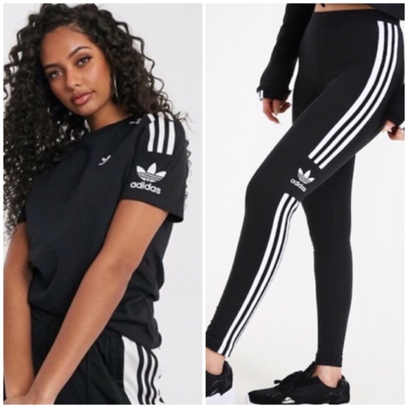 adidas Pants - 🖤New adidas originals black 3 stripe outfit M set
